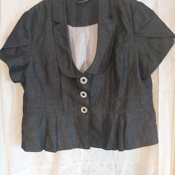 Cropped black blazer - Picture 3 of 9